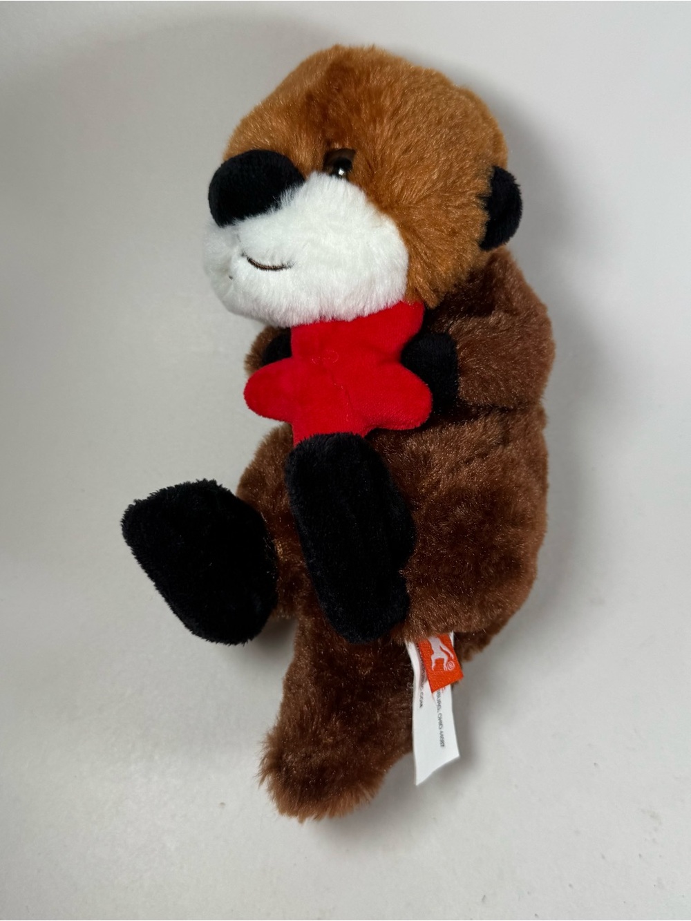 Wild Republic Plush Sea River Otter Brown Holding Red Sea Star 9" 2022 Toy